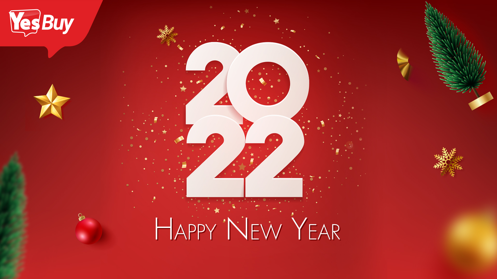 Happy New Year 2022 Yesbuy Banner