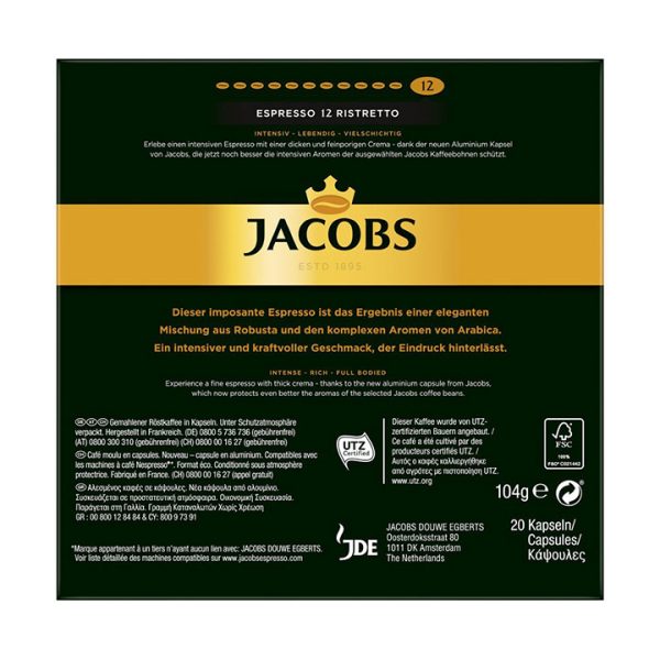 Jacobs Espresso 12 Ristretto - back view