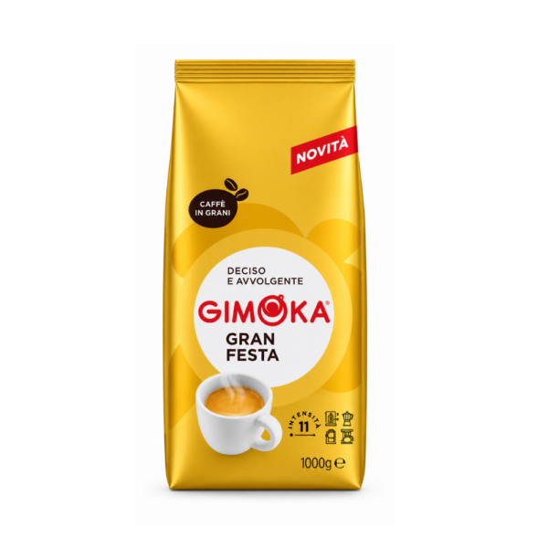 Gimoka Gran Festa Coffee Beans 1kg | Premium Italian Whole Bean Coffee | Rich Aroma & Intense Espresso Blend