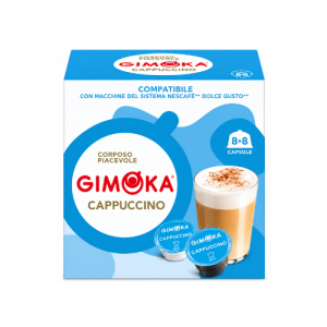 Gimoka Dolce Gusto Compatible Cappuccino Capsules | 16 Capsules | Creamy Italian Cappuccino Coffee