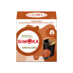 Gimoka Dolce Gusto Compatible Americano Coffee Capsules | 16 Capsules | Rich & Smooth Italian Coffee