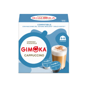 Gimoka Dolce Gusto Compatible Cappuccino Capsules | 16 Capsules | Creamy Italian Cappuccino Coffee
