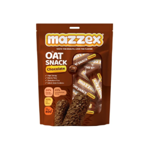 Mazzex Chocolate Oat Snack | 400g | High-Fiber Whole Grain Oat Snack for Kids & Adults | 1 CTN (20 Packs)