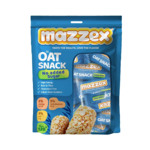 Mazzex Oat Snack – 120g (12 Bars) | Healthy High-Fiber Whole Grain Oat Bar for Kids & Adults