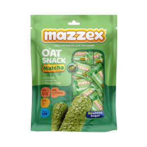 Mazzex Oat Snack – 120g (12 Bars) | Healthy High-Fiber Whole Grain Oat Bar for Kids & Adults
