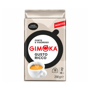 Gimoka Gusto Ricco Ground Coffee 250g | Premium Italian Ground Coffee | Rich Aroma & Full-Bodied Blend