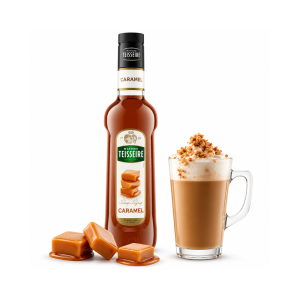 Teisseire Caramel Syrup | 700ml | Premium Caramel Flavored Beverage Syrup | Café Style Coffee & Dessert Syrup