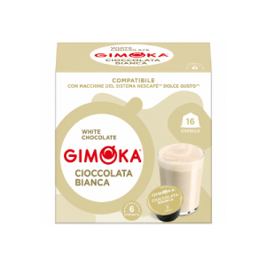 Gimoka Dolce Gusto Compatible White Chocolate Capsules | 16 Capsules | Creamy Italian White Chocolate Drink | 16 Capsules | Creamy Italian White Chocolate Drink