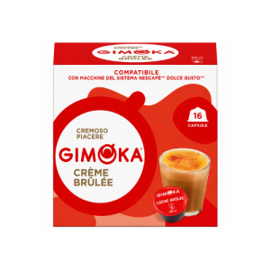 Gimoka Dolce Gusto Compatible Crème Brûlée Capsules | 16 Capsules | Creamy Italian Dessert-Flavored Coffee Beverage