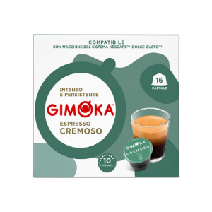 Gimoka Dolce Gusto Compatible Espresso Cremoso Capsules | 16 Capsules | Rich Italian Espresso Coffee