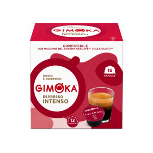 Gimoka Dolce Gusto Compatible Espresso Intenso Capsules | 16 Capsules | Bold Italian Espresso Coffee