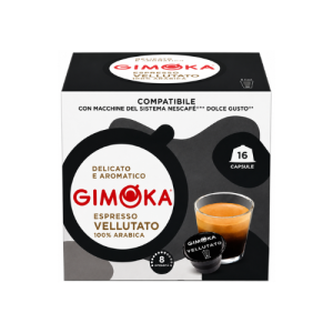Gimoka Dolce Gusto Compatible Espresso Vellutato Capsules | 16 Capsules | Smooth & Velvety Italian Espresso Coffee