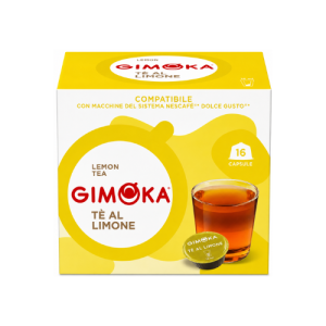Gimoka Dolce Gusto Compatible Limone Tea Capsules | 16 Capsules | Refreshing Instant Limone Tea Beverage