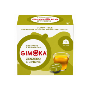 Gimoka Dolce Gusto Compatible Zenzero Limone Capsules | 16 Capsules | Ginger & Lemon Herbal Beverage