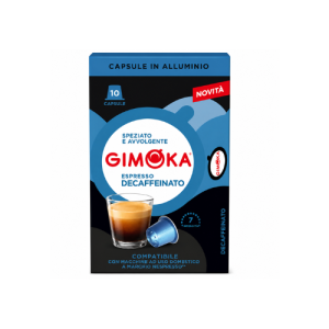 Gimoka Nespresso Compatible Espresso Decaffeinato Capsules | 10 Capsules | Decaffeinated Italian Coffee | Original Line Compatible