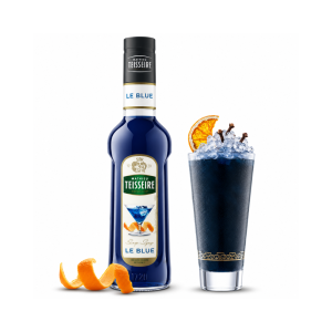 Teisseire Le Blue Syrup | 700ml | Premium Blue Citrus Flavored Beverage Syrup | Café Style Drink Mixer
