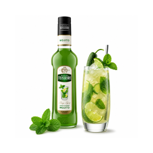 Teisseire Mojito Syrup | 700ml | Premium Mojito Mint & Lime Flavored Beverage Syrup | Café Style Drink Mixer