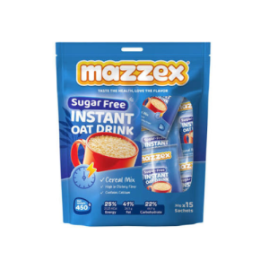 Mazzex Instant Oat Drink Sugar-Free | 450g | Dairy-Free Sugar-Free Oat Drink Mix | Vegan Instant Oat Beverage