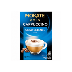 Mokate Gold Cappuccino Unsweetened Instant Coffee | 8 Sachets x 11.5g | Sugar-Free Creamy Cappuccino Mix | 92g