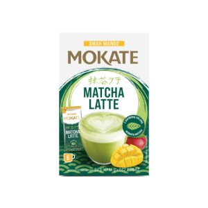 Mokate Matcha Latte Mango | 6 Sachets x 14g | Premium Instant Matcha Green Tea Latte with Mango | 84g