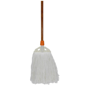 Moonlight Italy Cotton Mop 220g with Wooden Stick | Super Absorbent Floor Cleaning Mop | Household Wet Mop