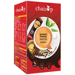 Chaizup Instant Premix Masala Tea | 10 Sachets x 20g | Premium Instant Masala Chai Mix | 200g