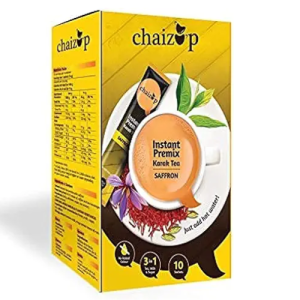 Chaizup Instant Premix Saffron Tea | 10 Sachets x 20g | Premium Instant Saffron Tea Mix | 200g