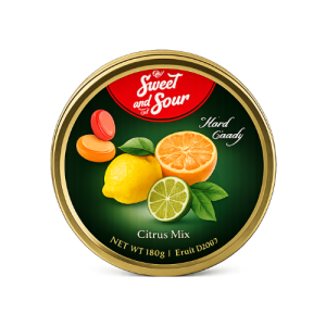 Mrs Sweet & Mr Sour Hard Candy Citrus Mix | 180g | Assorted Citrus Flavoured Hard Candy | Sweet & Sour Candy