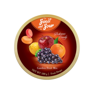 Mrs Sweet & Mr Sour Hard Candy Mix Fruits | 180g | Assorted Fruit Flavored Hard Candy | Sweet & Sour Candy