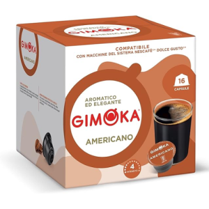 Gimoka Dolce Gusto Compatible Americano Coffee Capsules | 16 Capsules | Rich & Smooth Italian Coffee