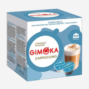 Gimoka Dolce Gusto Compatible Cappuccino Capsules | 16 Capsules | Creamy Italian Cappuccino Coffee