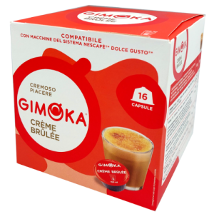 Gimoka Dolce Gusto Compatible Crème Brûlée Capsules | 16 Capsules | Creamy Italian Dessert-Flavored Coffee Beverage