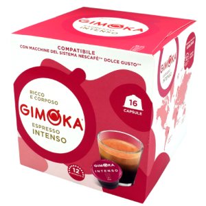 Gimoka Dolce Gusto Compatible Espresso Intenso Capsules | 16 Capsules | Bold Italian Espresso Coffee