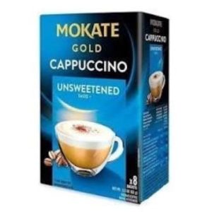 Mokate Gold Cappuccino Unsweetened Instant Coffee | 8 Sachets x 11.5g | Sugar-Free Creamy Cappuccino Mix | 92g