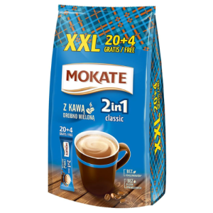 Mokate 2 in 1 Classic Instant Coffee XXL | 24 Sachets x 8g | Coffee Mix with Sugar | 192g