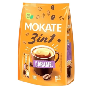 Mokate 3 in 1 Caramel Instant Coffee | 10 Sachets x 17g | Creamy Caramel Coffee Mix | 170g