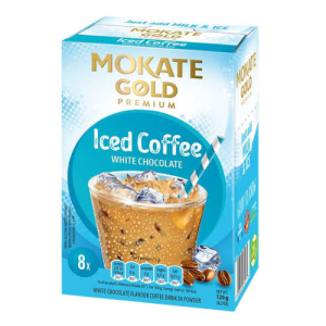 Mokate Gold Iced Coffee White Chocolate | 8 Sachets x 15g | Premium Instant Iced Coffee Mix | 120g