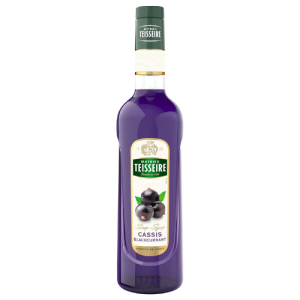 Teisseire Blackcurrant Syrup | 700ml | Premium Blackcurrant Flavored Beverage Syrup | Café Style Drink Mixer