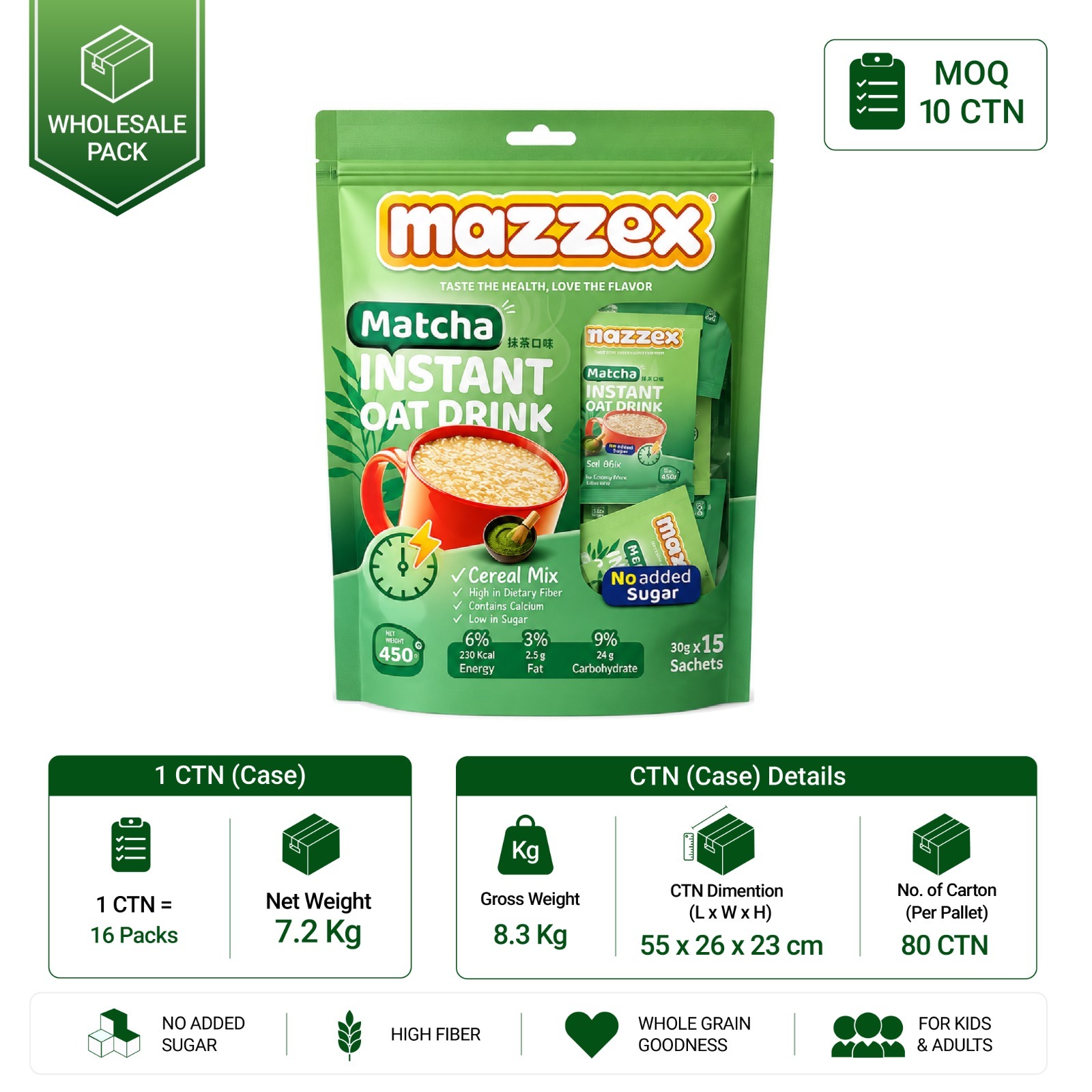 mazzex matcha oat drink-w