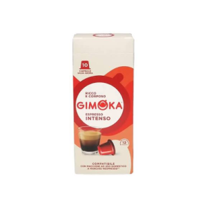Gimoka Nespresso Compatible Espresso Intenso Coffee Capsules | 10 Capsules | Bold Italian Espresso | Compatible with Nespresso Original Machines