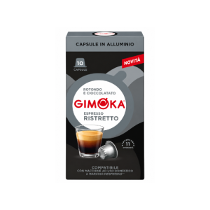 Gimoka Nespresso Compatible Espresso Ristretto Coffee Capsules | 10 Capsules | Intense Italian Espresso | Compatible with Nespresso Original Machines