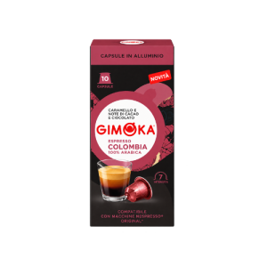 Gimoka Nespresso Compatible Espresso Colombia Coffee Capsules | 10 Capsules | Premium Single-Origin Colombian Coffee | Compatible with Nespresso Original Machines